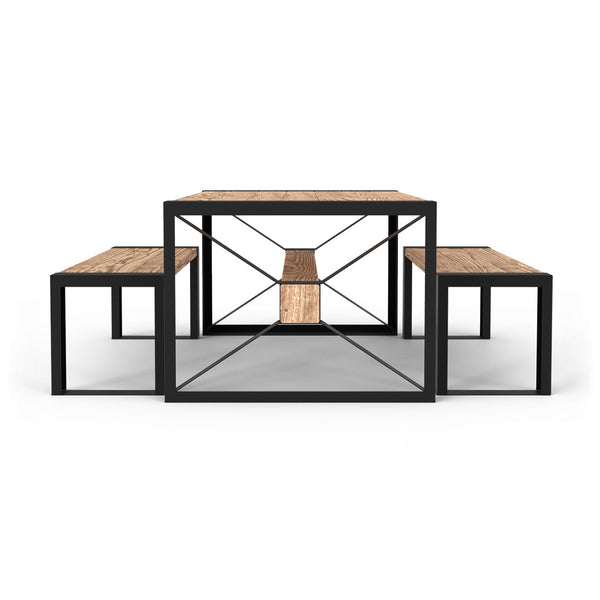 Modern Muskoka X-Table Dining Set