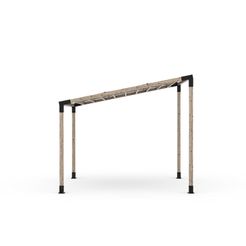 Angled Pergola Kit with Waterproof Top for 4x4 Wood Posts