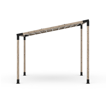 Angled Pergola Kit with Waterproof Top for 4x4 Wood Posts