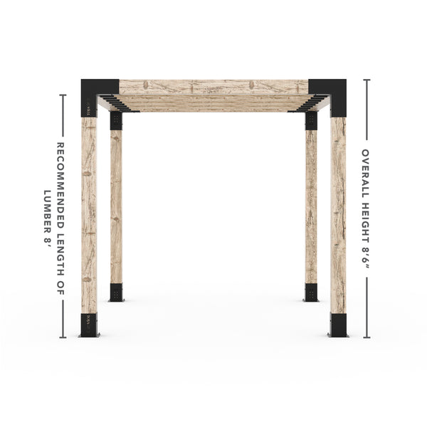 Pergola Kit for 6x6 Wood Posts with KNECT 2x6 Top Rafter Brackets